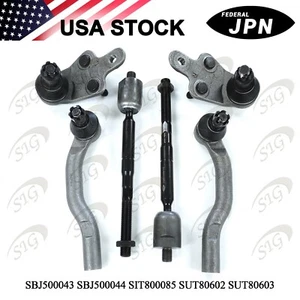 For Lexus ES350 2007 - 2012 Front Inner & Outer Tie Rod Lower Ball Joint Kit 6PC - Picture 1 of 5