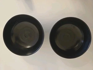 Home Stoneware Set of 2 Black Bowls - Picture 1 of 10