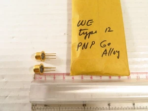 2 Pack Vintage Rare Western Electric 12 PNP Germ. Alloy Transistor w/ Gold Leads - Picture 1 of 4