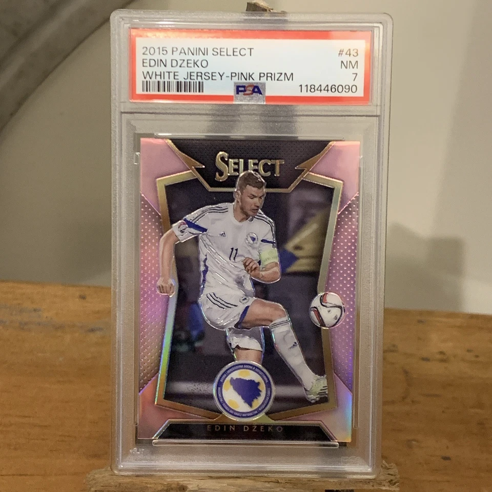 2015-16 Panini Select Edin Dzeko Pink Prizm /20 PSA 7 NM Bosnia and Herzegovina - Image 1 of 2