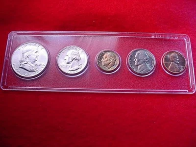1949 PHILADELPHIA 5 COIN BU MINT SET- - -COINS 90% SILVER!!    #72 - Image 1 of 4
