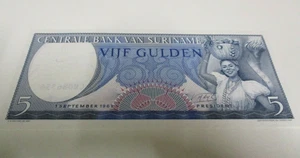 1963 - Suriname - 5 / Five Gulden Bank Note - CM086556 - Crisp and Uncirculated - Bild 1 von 8