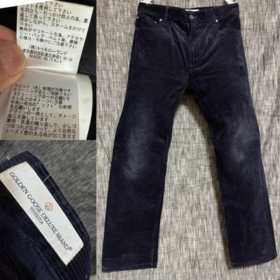 Pantalones de pana Golden Goose marca de lujo hechos en Italia Foto 1 de 4