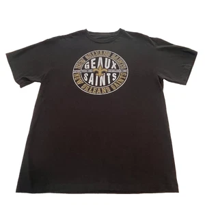 Ropa del equipo Geaux Saints NFL para hombre Nueva Orleans camisa negra manga corta talla grande - Imagen 1 de 6