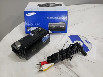 Tested Works Samsung HMX-F80 720p Flash Memory HD Camcorder 52x - Image 1 of 4