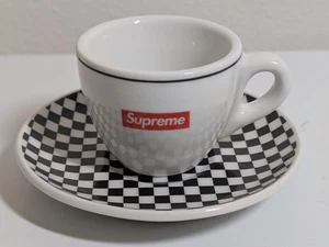 Supreme IPA Italy Tazza Espresso con Piattino Tavola a Scacchi Modello Logo - Foto 1 di 10