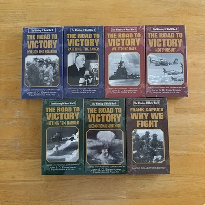 90s The Winning Of World War II The Road To Victory Sealed Set Of 7 VCR + 6-hour - Image 1 of 4
