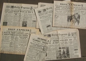 ORIGINAL WW2 EXPRESS NEWSPAPERS HOME FRONT NEWS etc YOU CHOOSE FROM LIST - Picture 1 of 38