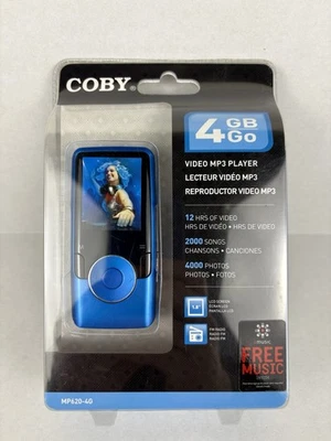COBY MP620-4G 4GB Go Video MP3 Player 1.8 LCD Screen USB 2.0 Hi-Speed -Brand New - Image 1 of 3