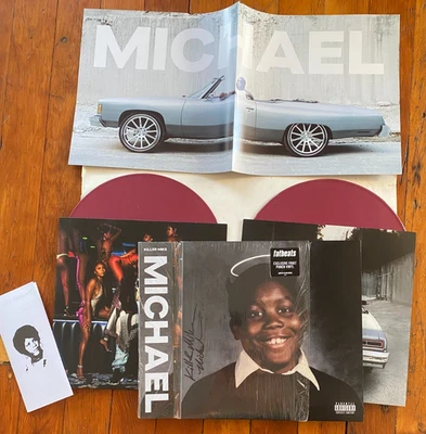 KILLER MIKE Michael 2xLP AUTOGRAPHED Vinyl RUN THE JEWELS Andre 3000 EL-P T.I. - Image 1 of 4