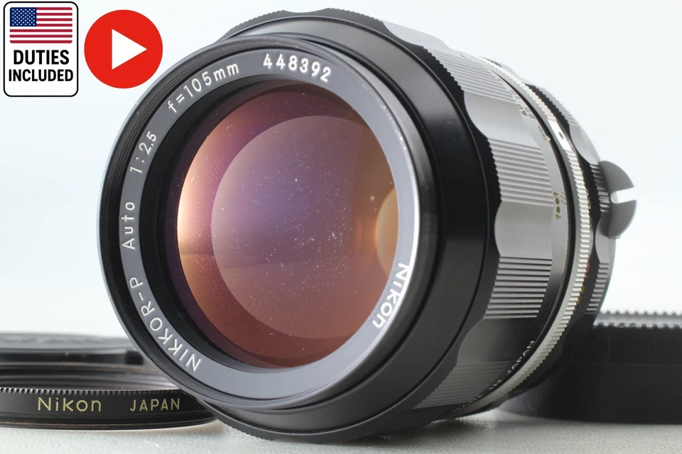 [Near MINT] Nikon Nikkor-P Auto 105mm 105cm f2.5 Telephoto Prime Lens From JAPAN - Image 1 of 4