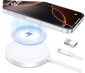  Magnetyczne bezprzewodowe ładowanie iPhone'a kompatybilne z ładowarką MagSafe - iPhone biały - Zdjęcie 1 z 7