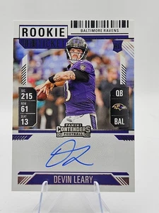 2024 Panini Contenders Rookie Ticket Autograph Auto #141 Devin Leary RC - Bild 1 von 2