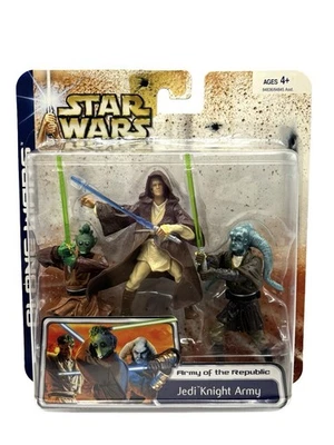 Star Wars Army of the Republic Jedi Knight Army 3-Pack  Clone Wars  NEW - Image 1 of 4