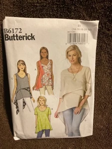 Jersey holgado túnica top patrón 6172 talla 14 16 18 20 22 sin cortar - Imagen 1 de 3