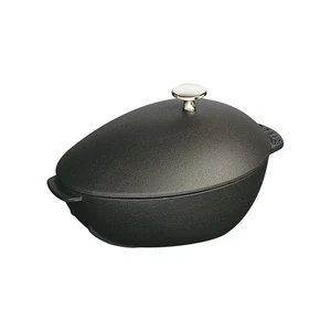 Cast Iron 2-qt Mussel Pot - Matte Black, Made in France - Picture 1 of 5