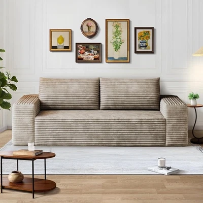 Sofá 71" cómodo de 2 plazas de asiento profundo sofá Cloud Loveseat sofá pana sin hueso Foto 1 de 4