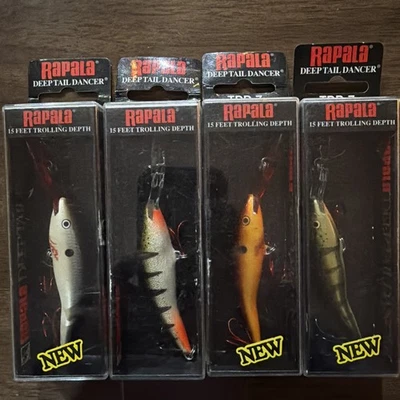 Bailarina de cola profunda Rapala TDD-7. Lote de 4 piezas. Nuevo en caja. Foto 1 de 4