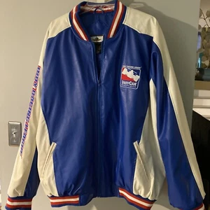 Vintage Indy Racing League Indy Car Series Faux Leather Jacket Size XXL, EUC - Picture 1 of 14