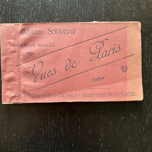 Vintage Vues De Paris Detachable Postcard Booklet Album Complete 20 Post Cards - Picture 1 of 9