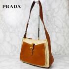 Prada Leather Shoulder Bag  Prada Brown Medium Women Italy