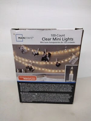 100ct Mainstay clear mini String lights Indoor/outdoor Wedding, Party, Christmas - Image 1 of 2