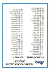 1991-92 7th Inning Sketch QMJHL #77 Checklist 1-101