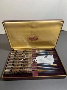 Vintage Carvel Hall Steak Knives Set of 8 by Briddell w/case Excellent Condition - Picture 1 of 1