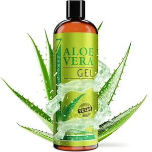 Seven Minerals Organic Aloe Vera Gel from freshly cut 100% Pure Aloe - Big 12... - Picture 1 of 7