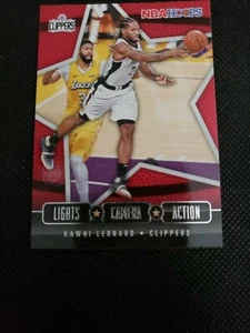 2020-21 Panini NBA Hoops KAWHI LEONARD Lights Camera Action Insert #19 Clippers  - Picture 1 of 2
