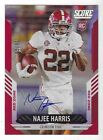Najee Harris 2021 SCORE NFL ROOKIE AUTOGRAPH CARD #309 Steelers RC AUTO Red Zone
