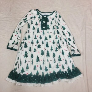 Sweet Honey Girl's Christmas Nightgown Long Sleeve Trees 8 - Picture 1 of 6