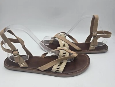 Sandalias Toms Lexie Sandstorm de cuero metálico talla W 9 Foto 1 de 4