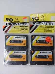 Tonemaster Recordable Cassettes Low Noise 90 Minutes 2 Packs of 2 Four Total - Picture 1 of 2