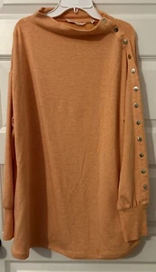 New NWT Soft Surroundings Arley Tunic Pullover Sweater Long Snap Sleeve Medium M - Picture 1 of 3