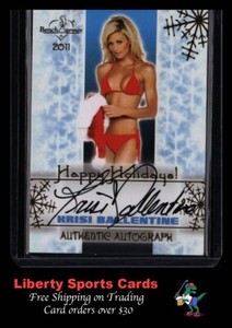 2011 BenchWarmer Krisi Ballentine #KRBA Holiday Authentic Autograph Hot & Sexy