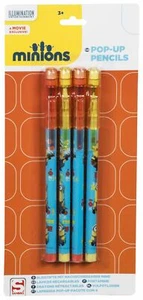 Pop Up Pencils DESPICABLE ME MINIONS Pack of 4 Pencil Party Bag Fillers School - Picture 1 of 1