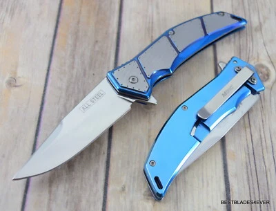 NAVAJA TÁCTICA ASISTIDA POR RESORTE 8.5" MTECH TODO ACERO CON CLIP DE BOLSILLO  Foto 1 de 4