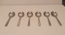 Vintage Firth Stainless Steel 'Safari' Dessert Spoons Set of 6