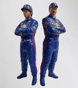 Checo and Verstappen Duo Handpainted Resin Figures 1/18 Scale Diorama - Picture 1 of 4