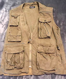 Vintage Misty Mountain Fishing Outdoor Safari Vest Mens large