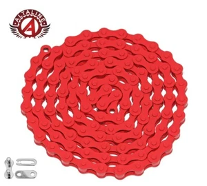 LODO RED SINGLE SPEED BICYCLE CHAIN VINTAGE SCHWINN STINGRAY CRUISER BMX BIKE. - Picture 1 of 1