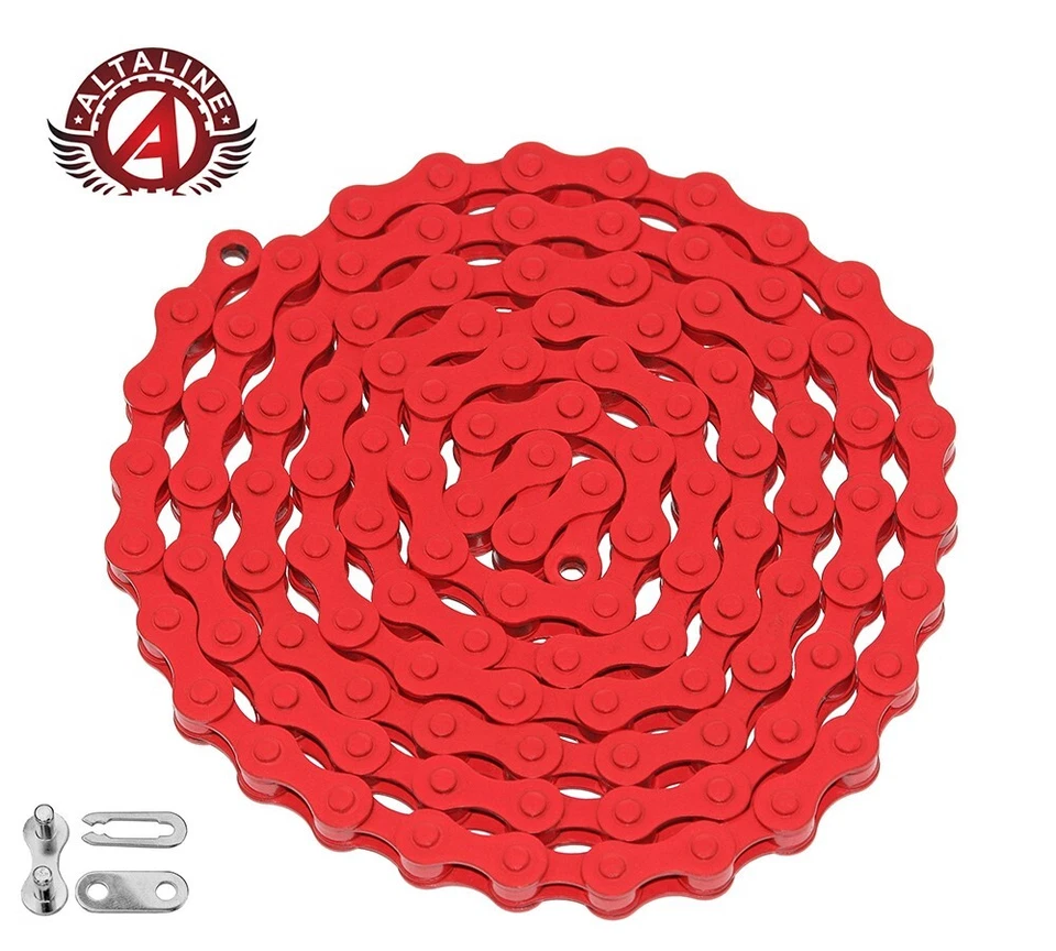 LODO RED SINGLE SPEED BICYCLE CHAIN VINTAGE SCHWINN STINGRAY CRUISER BMX BIKE. - Image 1 of 1