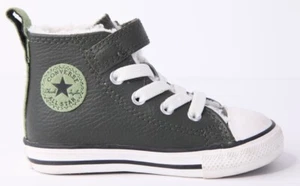 Converse Infant High Lifestyle Shoes Size 7 Green Leather |A01473C| - Picture 1 of 10