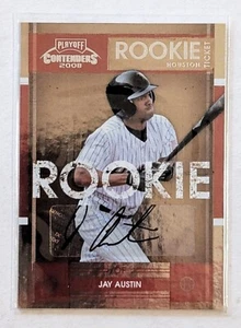 2008 Playoff Contenders Jay Austin Rookie Ticket Auto #28 Houston Astros - Picture 1 of 2