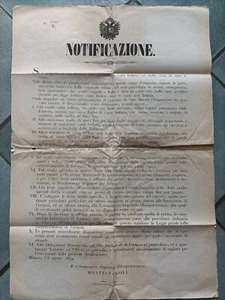 C788-LOMBARDO VENETO, MILANO, CIRCOLA CARTA BOLLATA CON BOLLO FALSO, 8/8/1849 - Picture 1 of 1