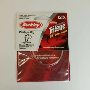 Berkley Walleye Rig 12LB Trilene XT Extra Tough Red Bead Single Red Hook Rig - Picture 1 of 2