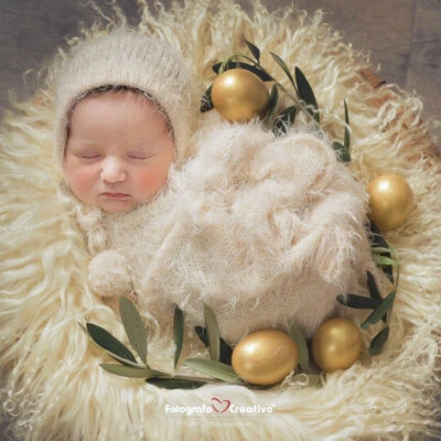 Set Fotografia Newborn – Warp, Pantalone e Cappellino per Neonato fino a 1 Mese - Immagine 1 di 4