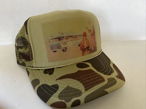 Vintage Winnebago RV Hat Hunting Trucker Hat snapback Camo Cap Vacation Hat - Picture 1 of 2