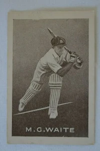 Griffiths Black Crows 1937 Pre WWII Vintage Cricket Card M.G.Waite - Picture 1 of 4